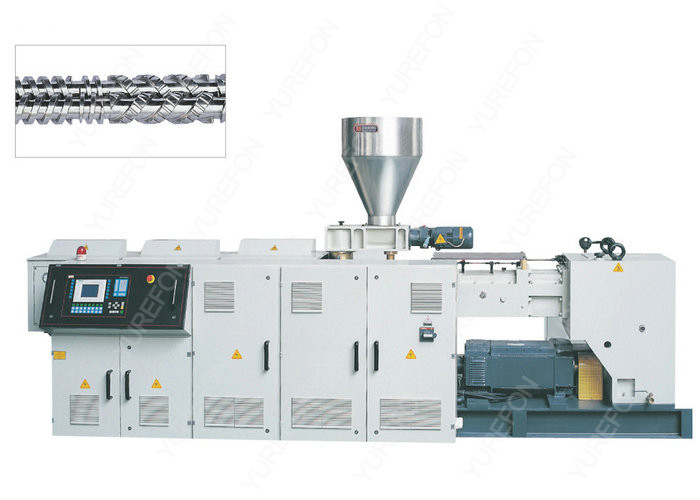 38CrMoAlA Parallel Twin Screw Plastic Extruder High Output With Vertical Integrated Gearbox